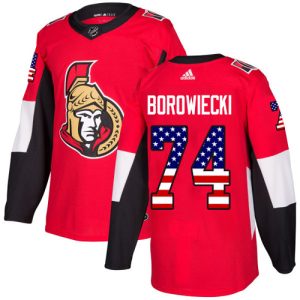 Kinder Ottawa Senators Eishockey Trikot Mark Borowiecki #74 Authentic Rot USA Flag Fashion